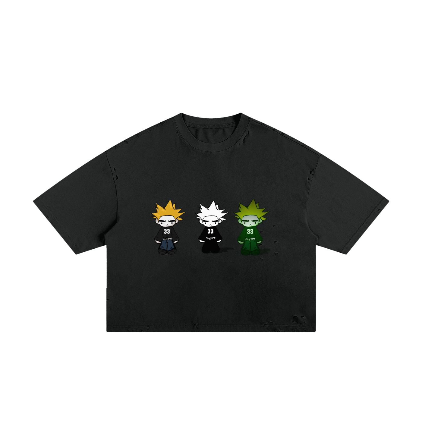 LIL STARI AND FRIENDS DISTRESSED BOXY TEE