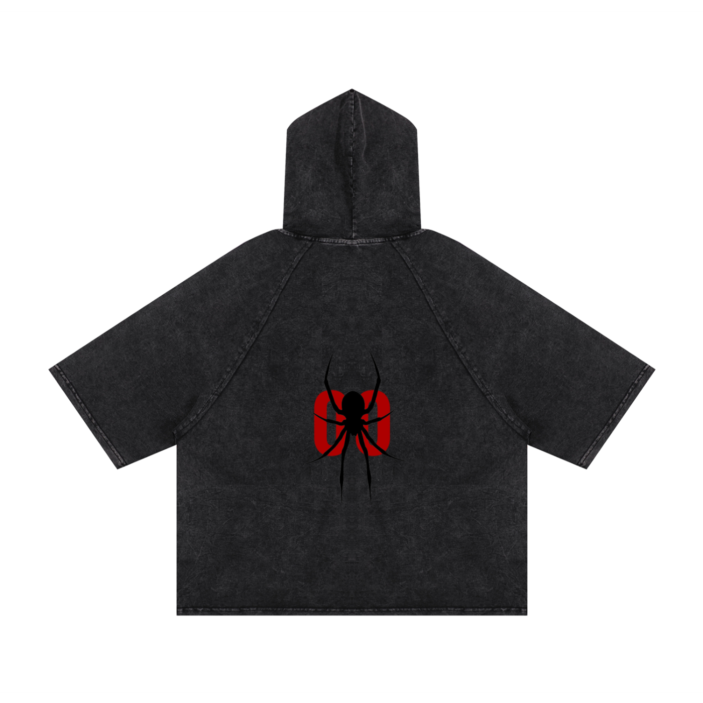STARI HOODED BOXY TEE SNOW WASH SPIDER
