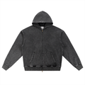 STARI Snow Wash Oversized Zip-Up Hoodie