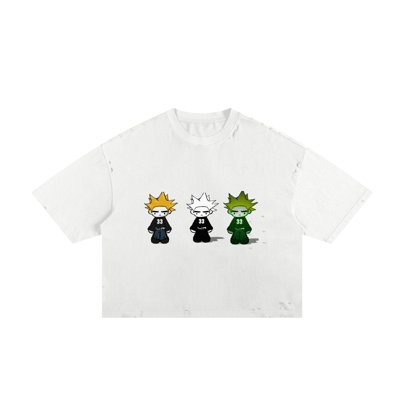 LIL STARI AND FRIENDS DISTRESSED BOXY TEE