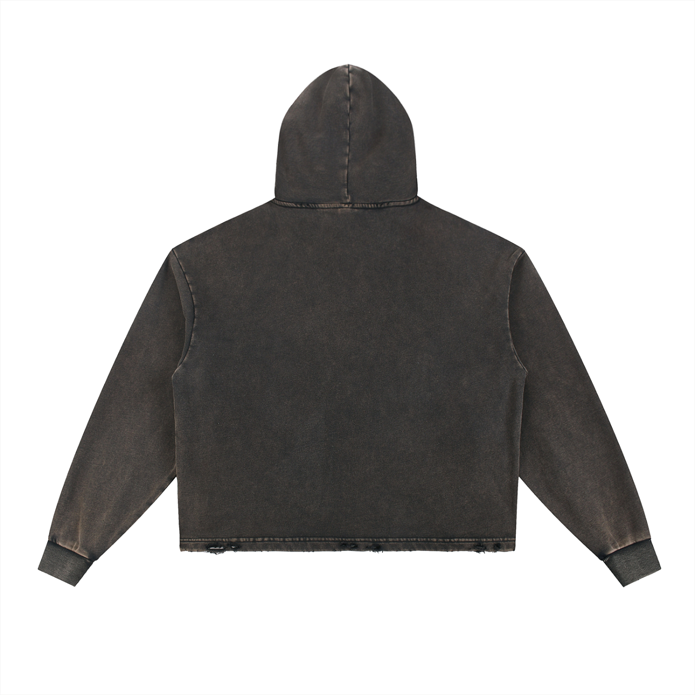 STARI DOUBLE LOGO DISTRESSED BOXY HOODIE