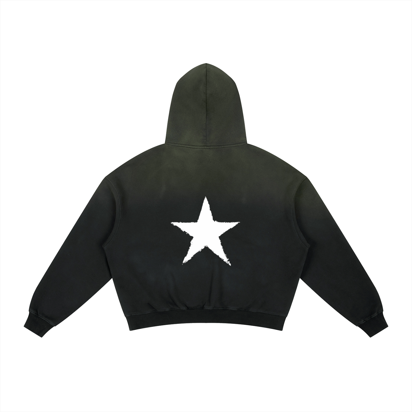 Frayed Sunfade Boxy Fleece Hoodie