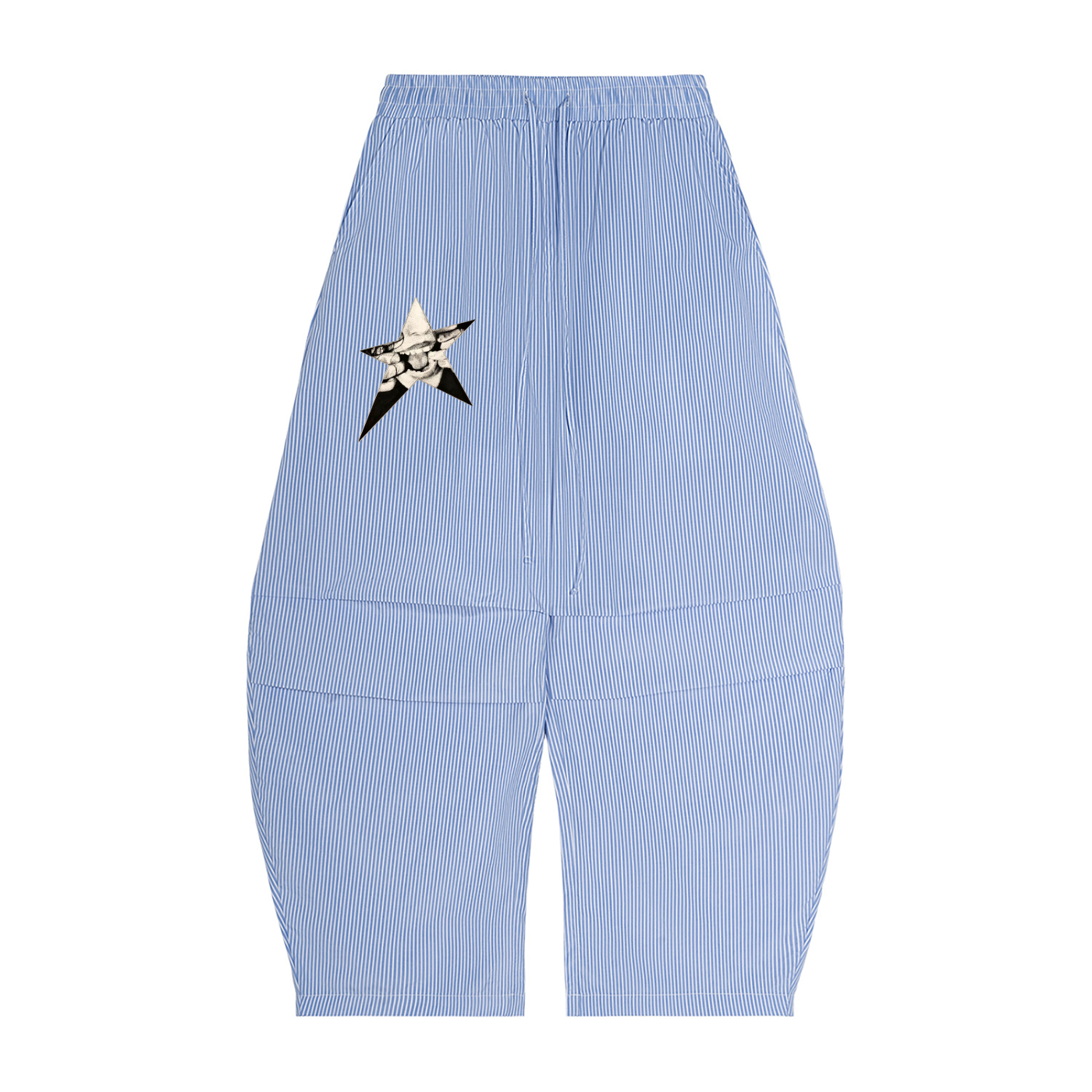 STRIPED BARREL PANTS