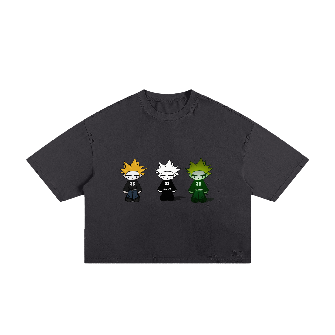 LIL STARI AND FRIENDS DISTRESSED BOXY TEE