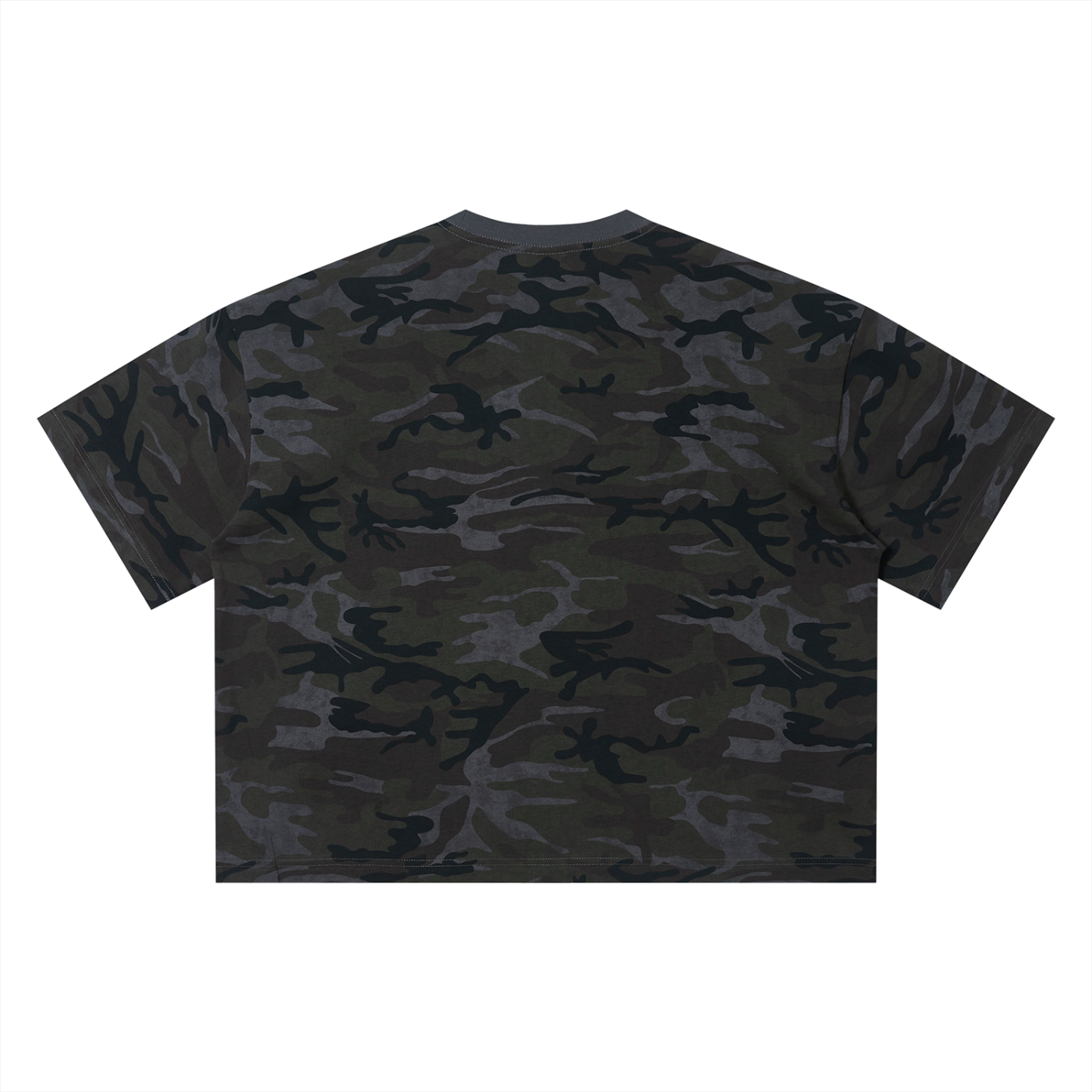 "RUNNING" BOXY CAMO TEE