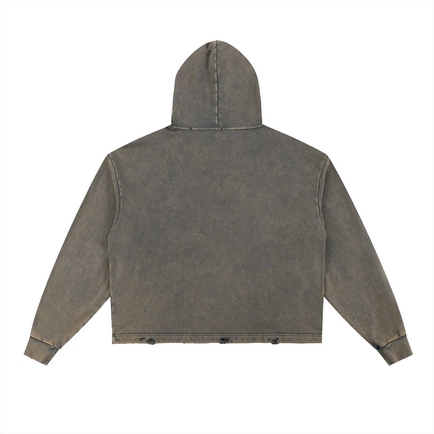 STARI DOUBLE LOGO DISTRESSED BOXY HOODIE
