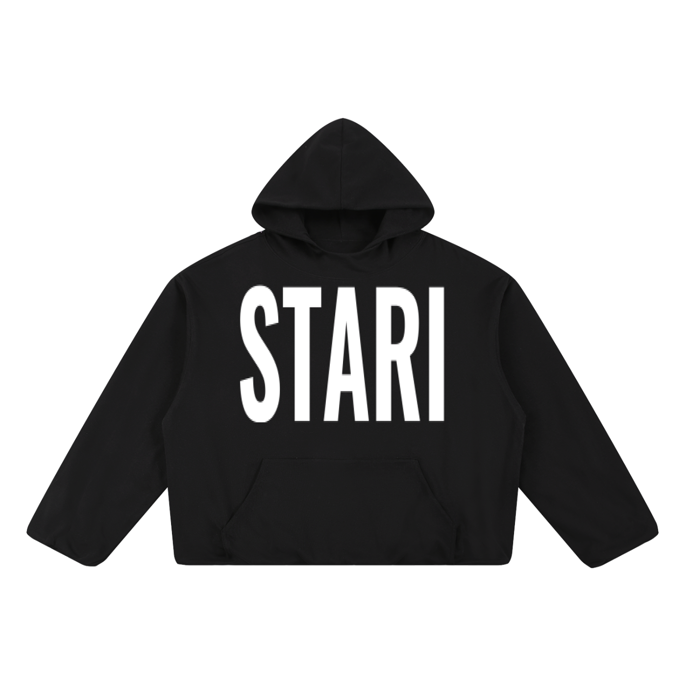 LARGE LOGO BOXY CROP HOODIE