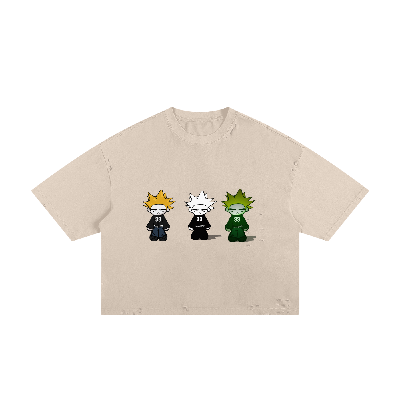 LIL STARI AND FRIENDS DISTRESSED BOXY TEE