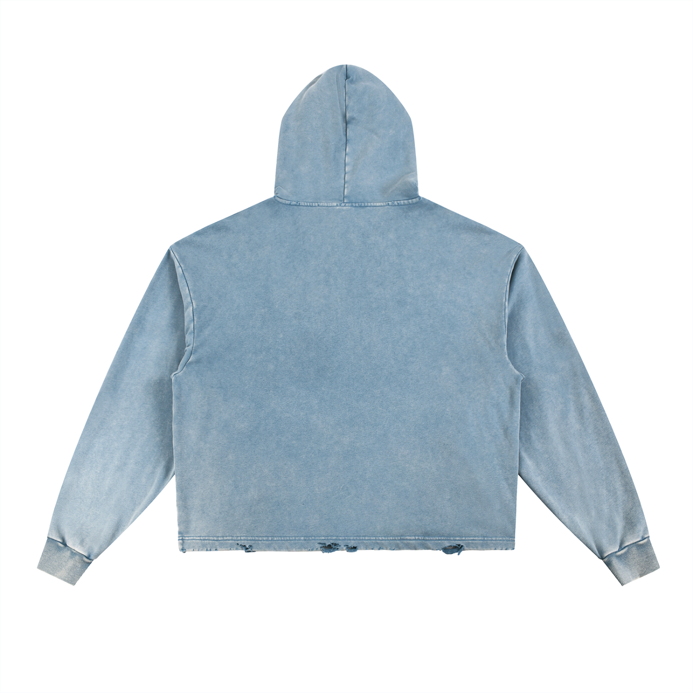 STARI DOUBLE LOGO DISTRESSED BOXY HOODIE