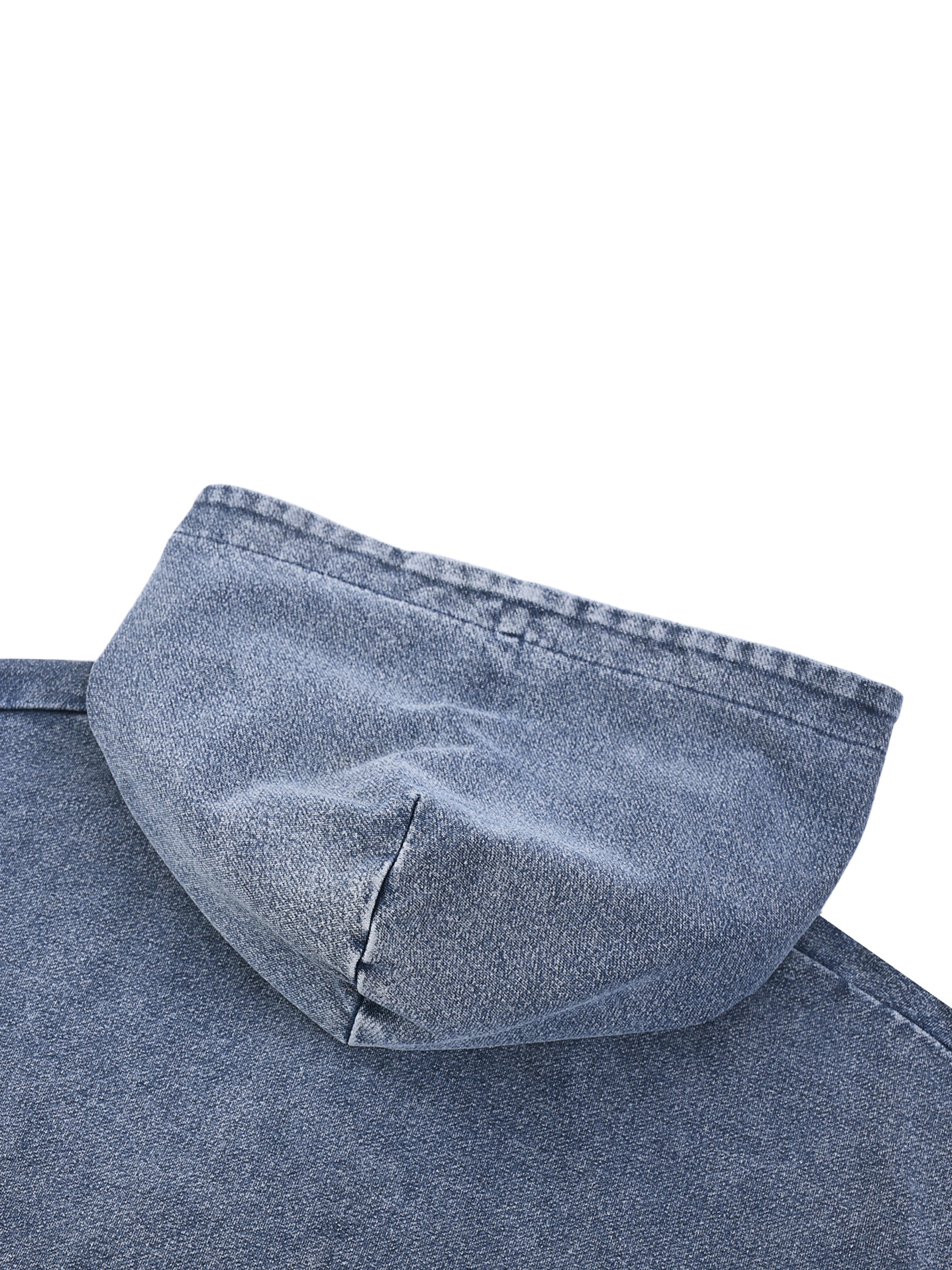 STARI Snow Wash Oversized Zip-Up Hoodie