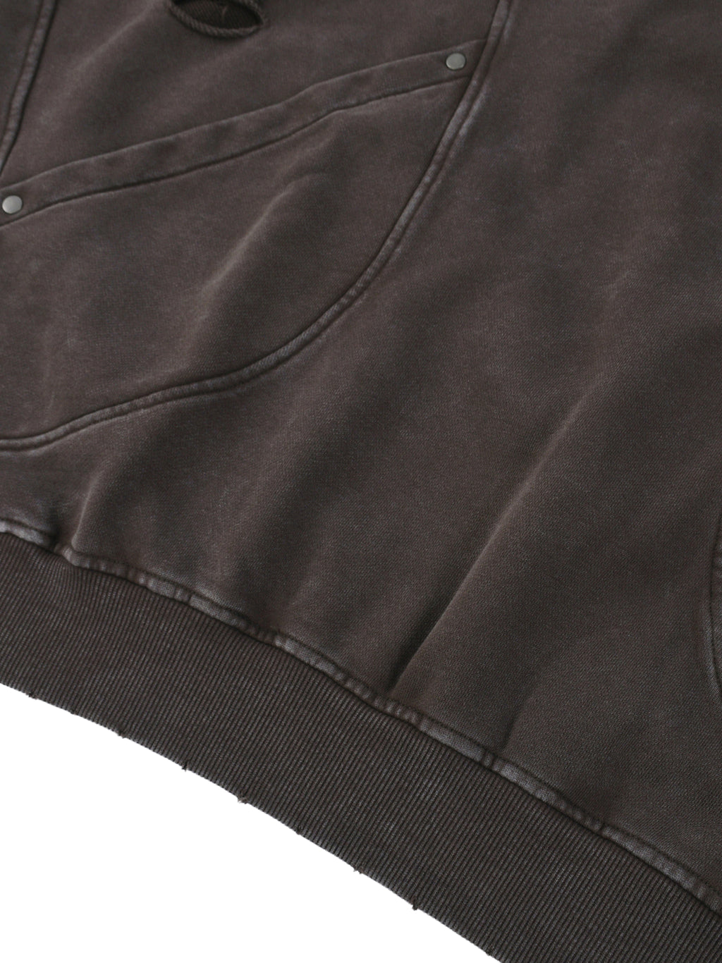 DISTRESSED PANEL HOODIE
